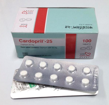 Pack Image: Cardopril 25 mg Tablet (10 x 10)