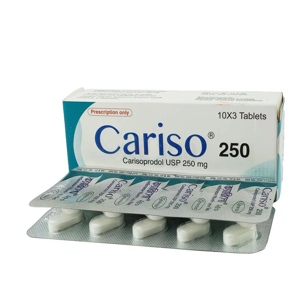 Pack Image: Cariso 250 mg Tablet (3 x 10)