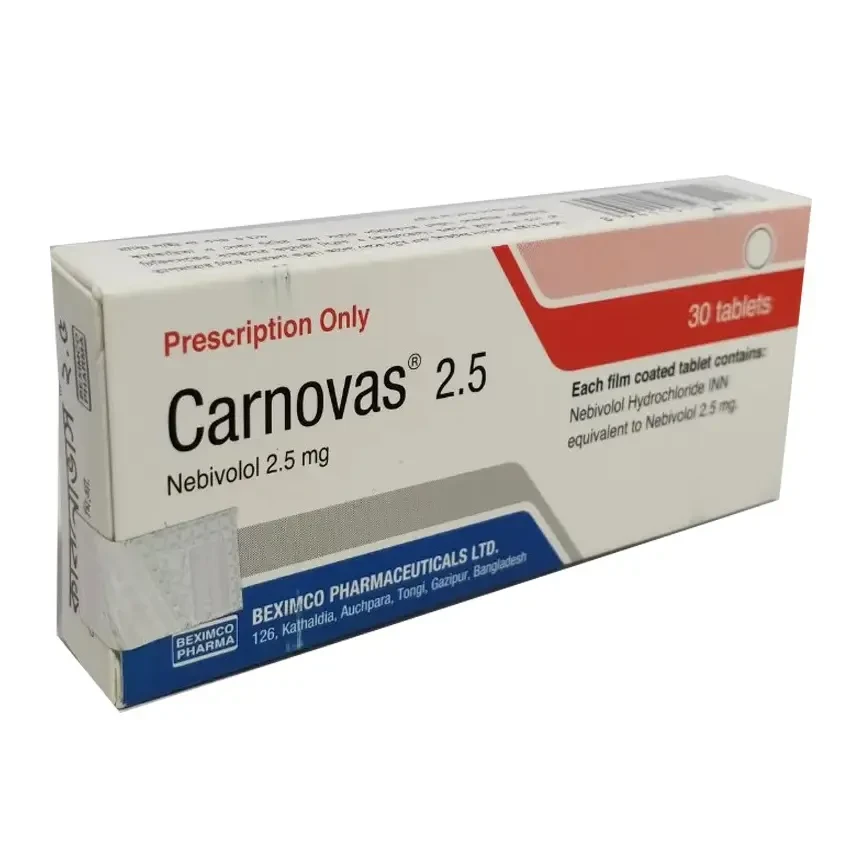 Pack Image: Carnovas 2.5 mg Tablet (3 x 10)