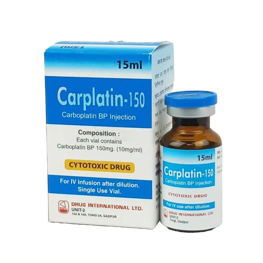 Pack Image: Carplatin 10 mg Injection (150 mg vial)