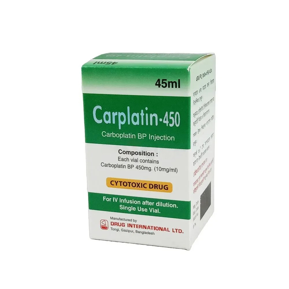 Pack Image: Carplatin 10 mg Injection (450 mg vial)