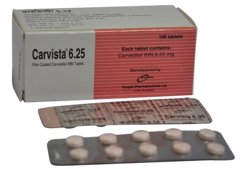 Pack Image: Carvista 6.25 mg Tablet (10 x 10)