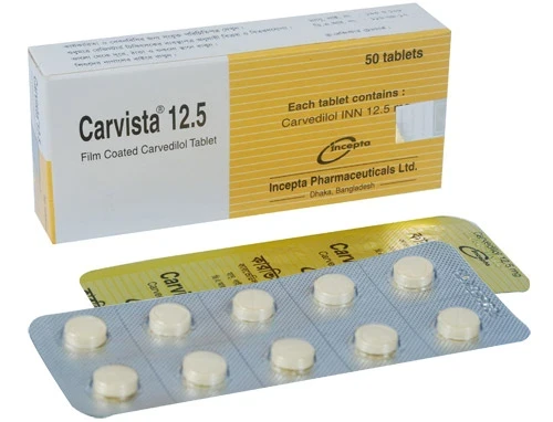 Pack Image: Carvista 12.5 mg Tablet (5 x 10)
