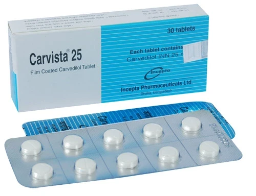 Pack Image: Carvista 25 mg Tablet (3 x 10)