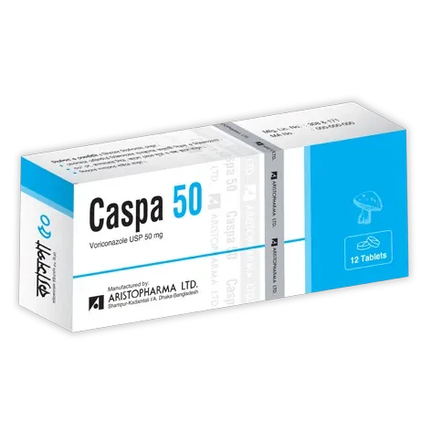 Pack Image: Caspa 50 mg Tablet (3 x 4)