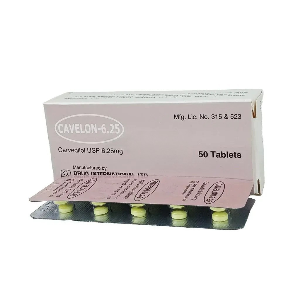 Pack Image: Cavelon 6.25 mg Tablet (5 x 10)