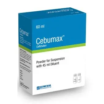 Pack Image: Cebumax 90 mg Suspension (60 ml bottle)
