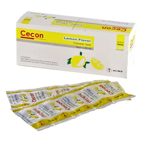 Pack Image: Cecon 250 mg Chewable Tablet (10 x 10)