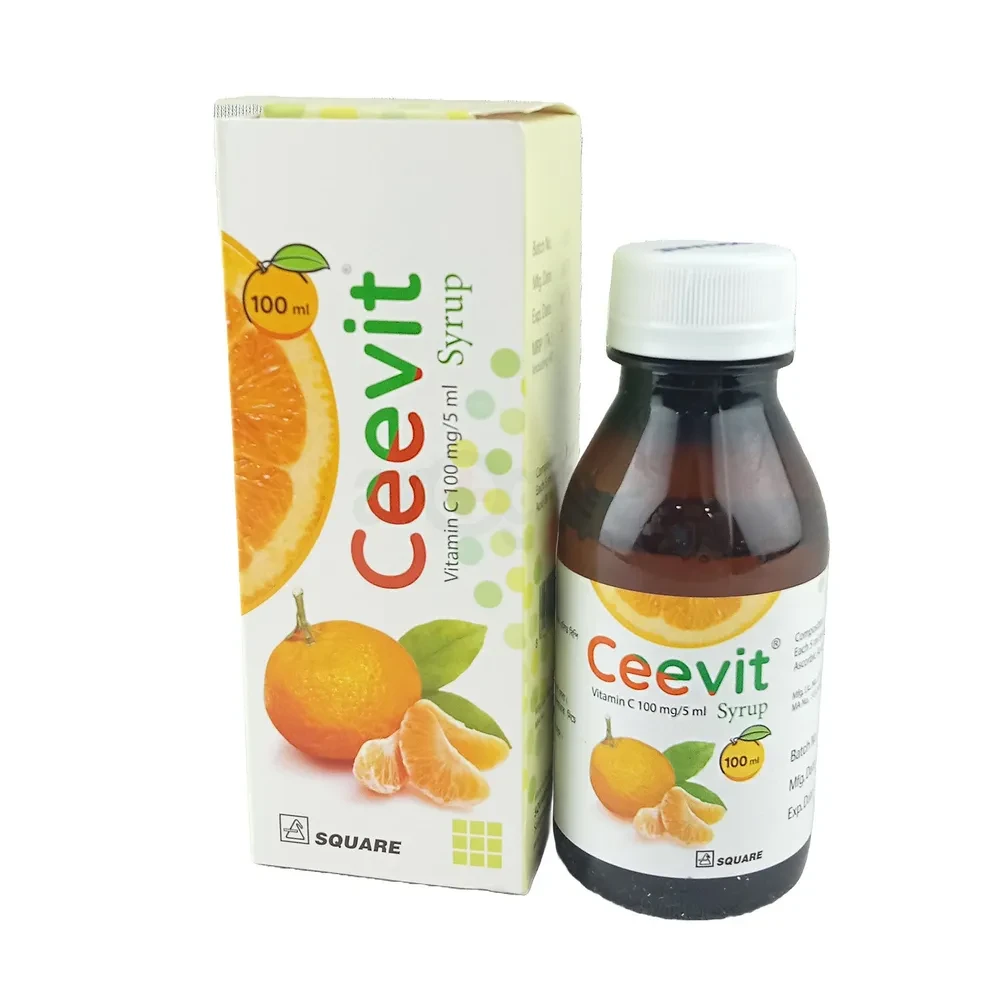 Pack Image: Ceevit 100 mg Syrup (100 ml bottle)