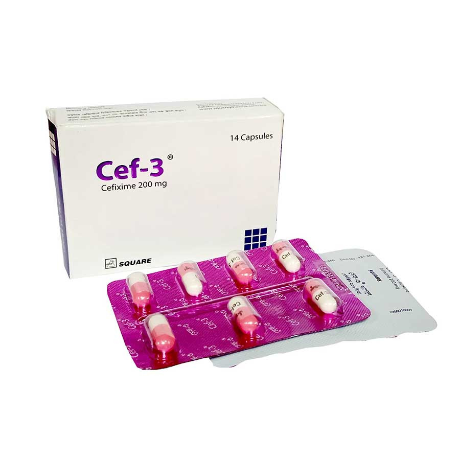Pack Image: Cef-3 200 mg Capsule (2 x 7)