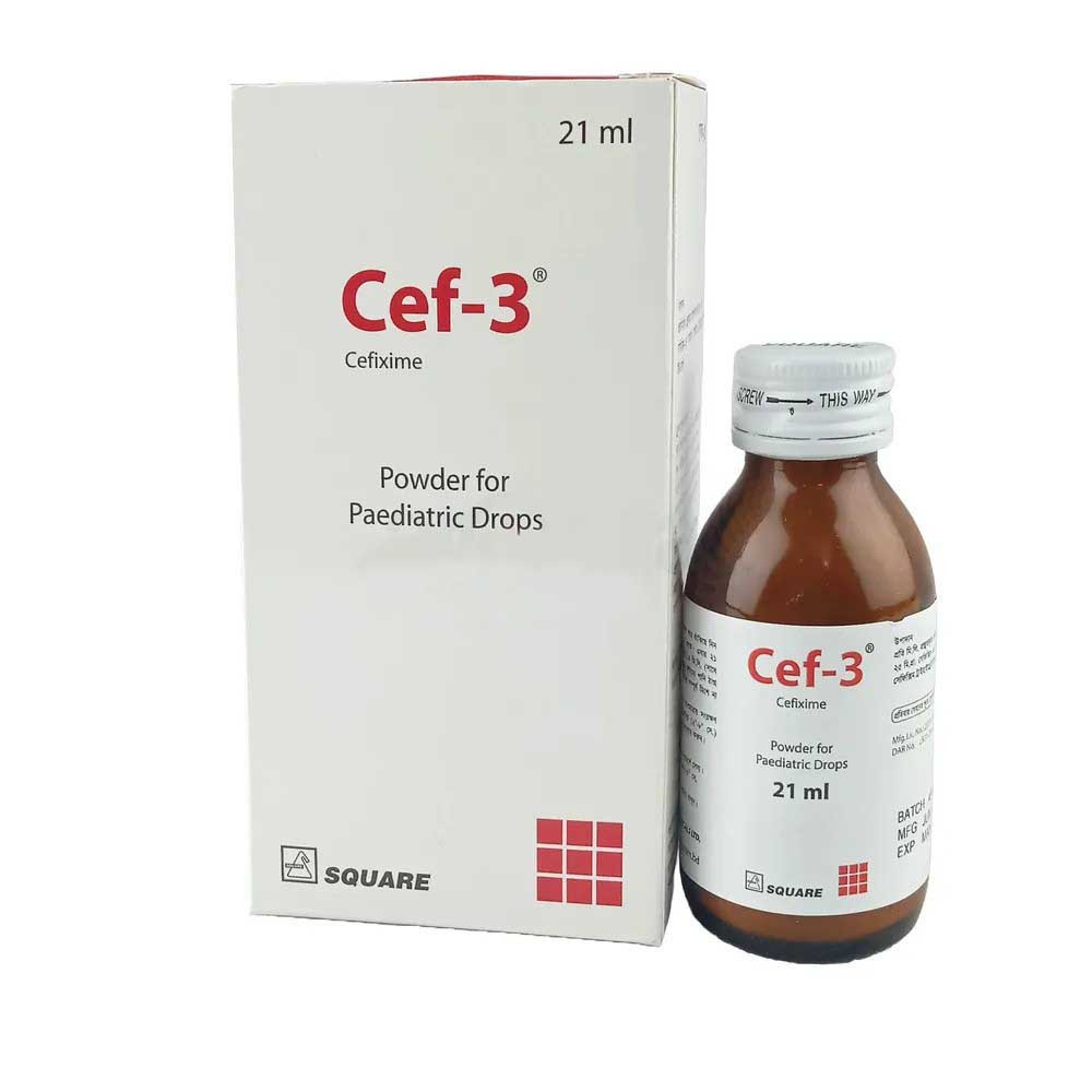 Pack Image: Cef-3 25 mg Pediatric Drop (21 ml bottle)