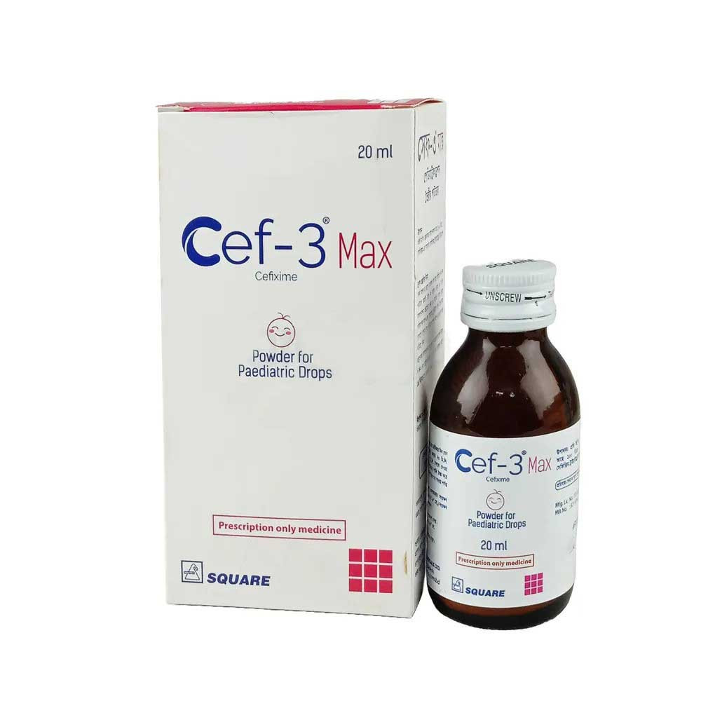 Pack Image: Cef-3 Max 100 mg Pediatric Drop (20 ml bottle)