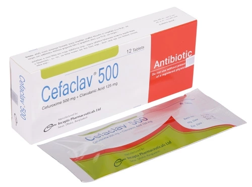Pack Image: Cefaclav 500 mg Tablet (2 x 7)