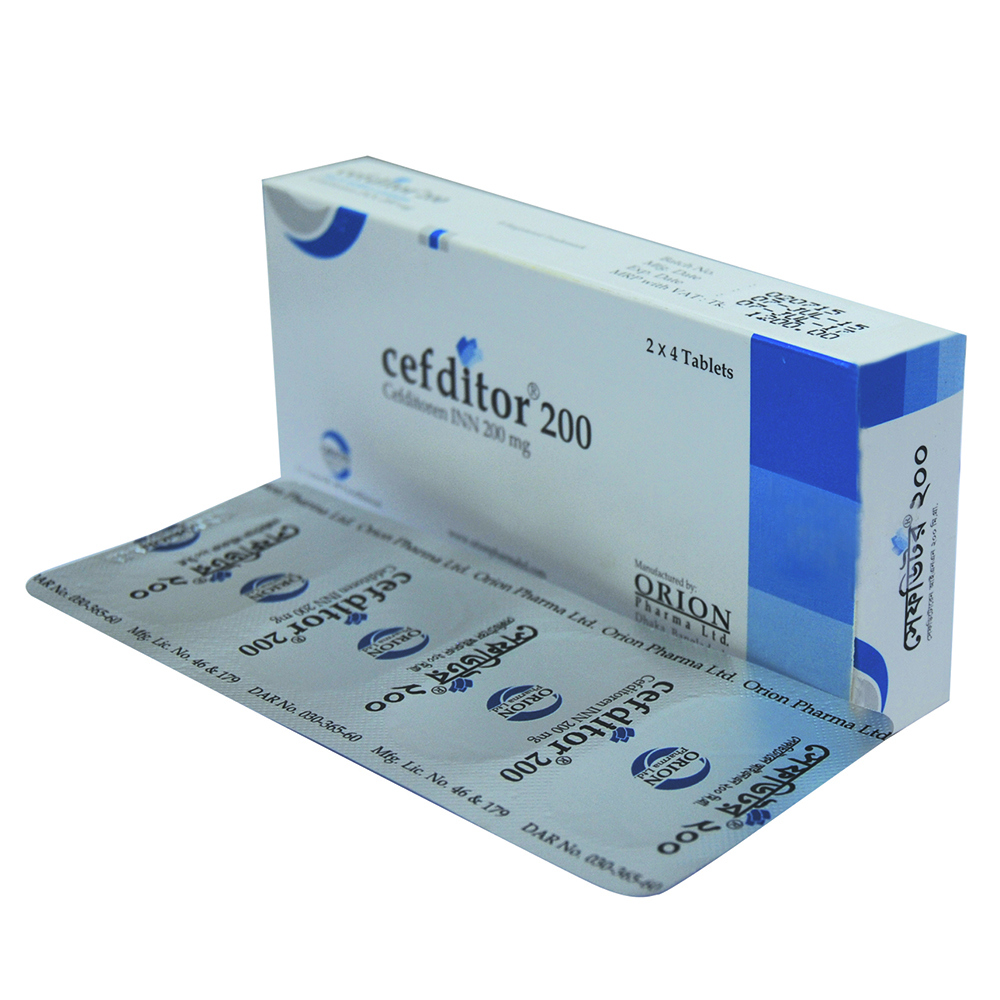 Pack Image: Cefditor 200 mg Tablet (2 x 4)