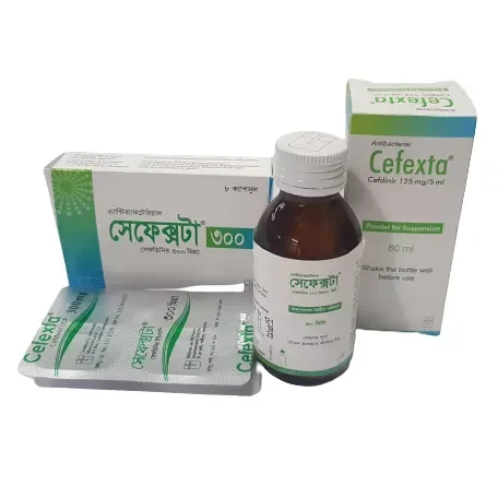 Pack Image: Cefexta 125 mg Suspension (60 ml bottle)