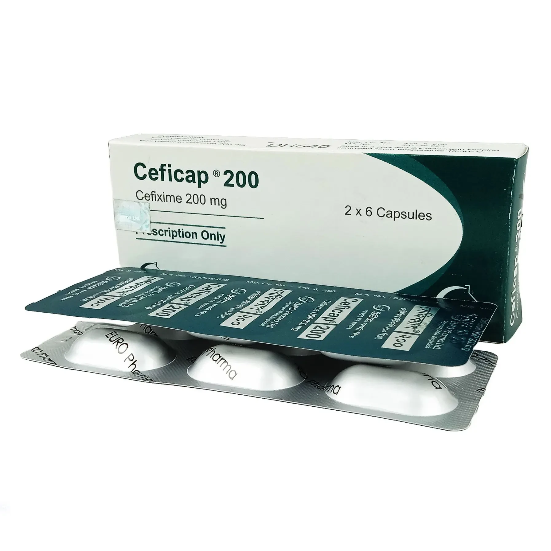 Pack Image: Ceficap 200 mg Capsule (2 x 6)