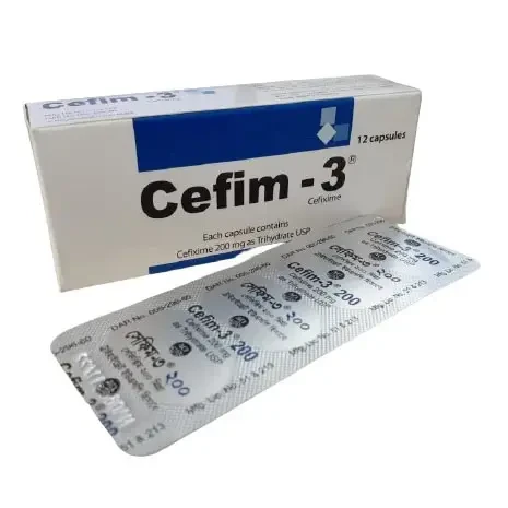 Pack Image: Cefim-3 200 mg Capsule (3 x 4)