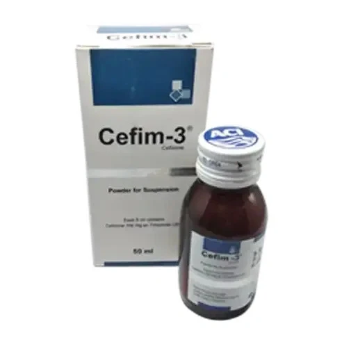 Pack Image: Cefim-3 100 mg Suspension (75 ml bottle)