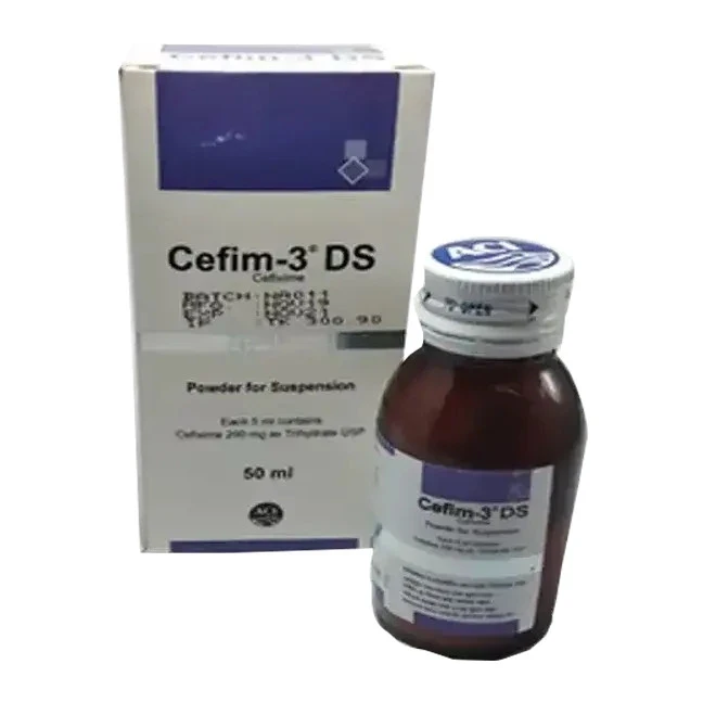 Pack Image: Cefim-3 DS 200 mg Suspension (50 ml bottle)