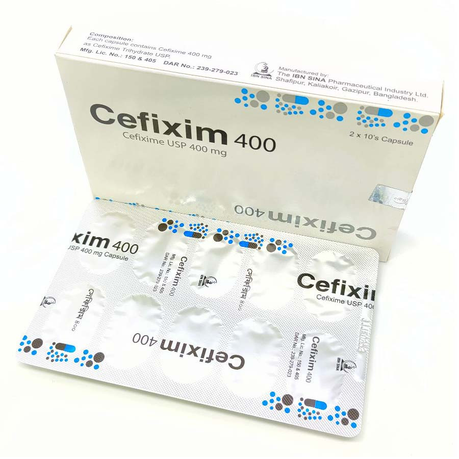 Pack Image: Cefixim 400 mg Capsule (2 x 10)