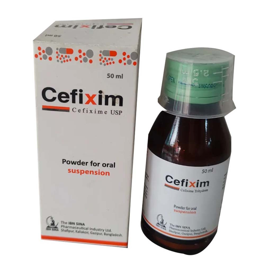 Pack Image: Cefixim 100 mg Suspension (30 ml bottle)