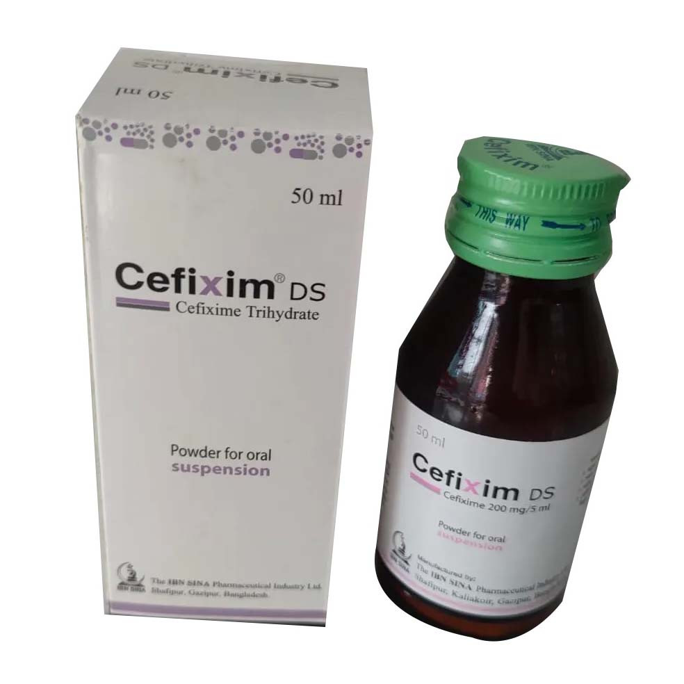 Pack Image: Cefixim DS 200 mg Suspension (50 ml bottle)