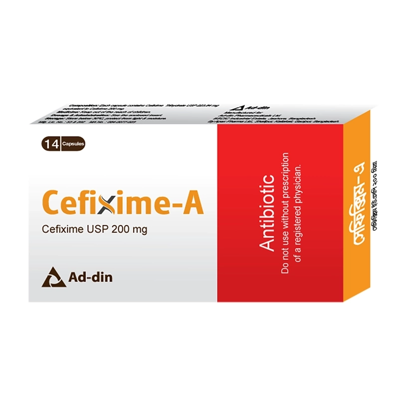 Pack Image: Cefixime-A 200 mg Capsule (2 x 7)