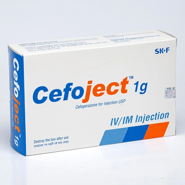 Pack Image: Cefoject 1 gm Injection (1 gm vial)
