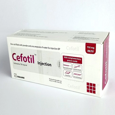 Pack Image: Cefotil 750 mg Injection (750 mg vial)