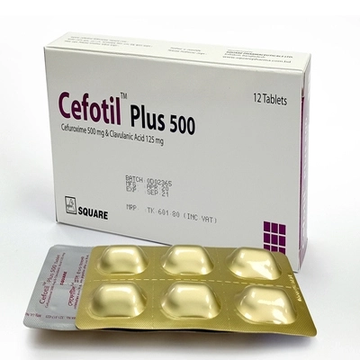 Pack Image: Cefotil Plus 500 mg Tablet (2 x 6)