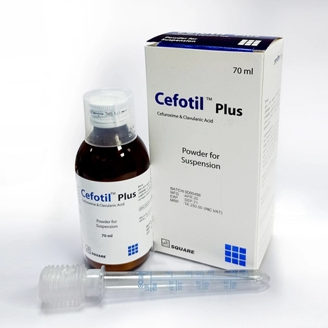 Pack Image: Cefotil Plus (125 mg Suspension (70 ml bottle)