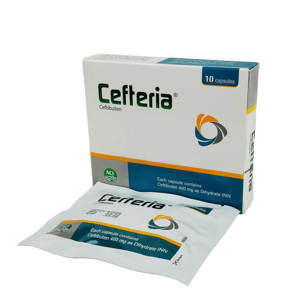 Pack Image: Cefteria 400 mg Capsule (2 x 5)