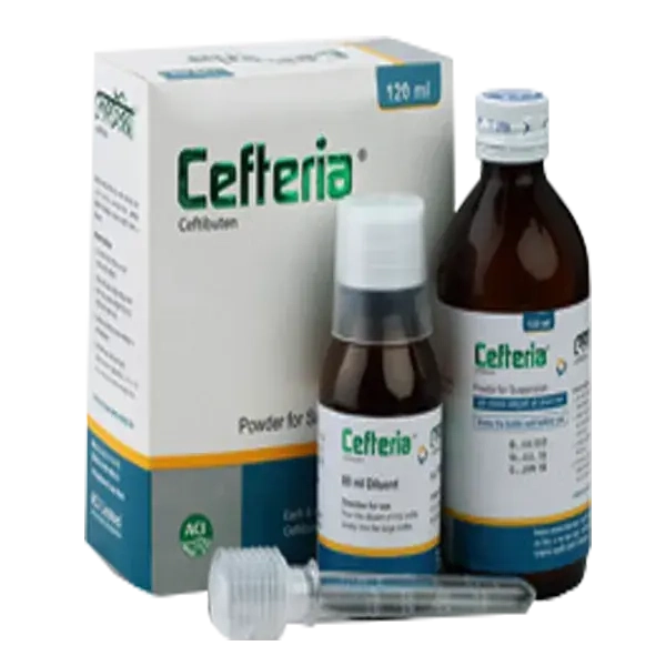 Pack Image: Cefteria 90 mg Suspension (60 ml bottle)
