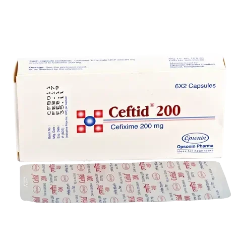 Pack Image: Ceftid 200 mg Capsule (2 x 7)
