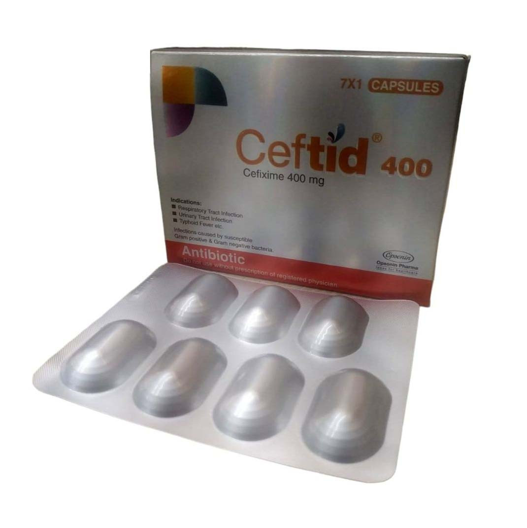 Pack Image: Ceftid 400 mg Capsule (1 x 7)