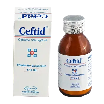 Pack Image: Ceftid 100 mg Suspension (37.5 ml bottle)