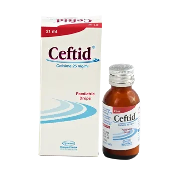 Pack Image: Ceftid 25 mg Pediatric Drop (21 ml bottle)