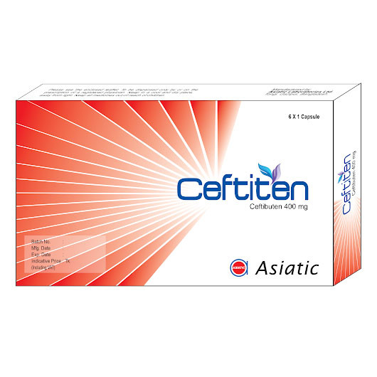 Pack Image: Ceftiten 400 mg Capsule (1 x 6)