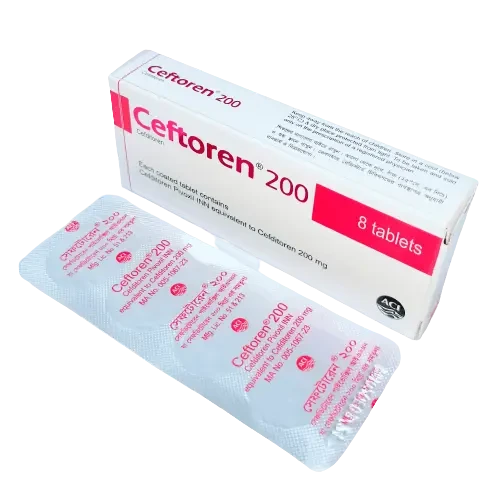 Pack Image: Ceftoren 200 mg Tablet (2 x 4)