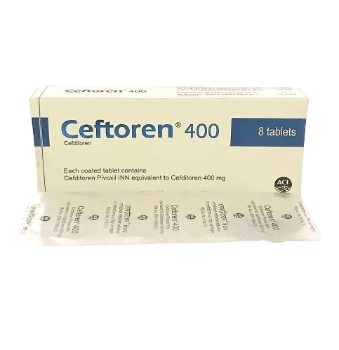 Pack Image: Ceftoren 400 mg Tablet (2 x 4)