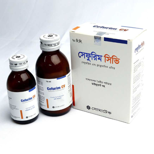 Pack Image: Cefurim CV (125 mg Suspension (70 ml bottle)