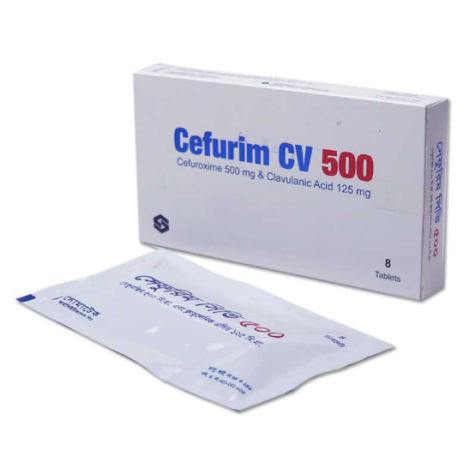Pack Image: Cefurim CV 500 mg Tablet (2 x 4)