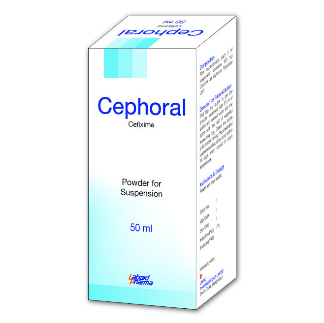 Pack Image: Cephoral 100 mg Suspension (37.5 ml bottle)