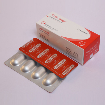 Pack Image: Cephracap 500 mg Capsule (5 x 4)