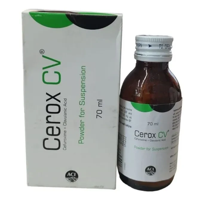 Pack Image: Cerox CV (125 mg Suspension (70 ml bottle)