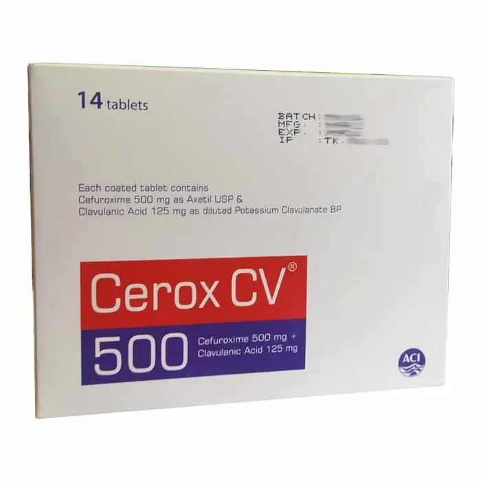 Pack Image: Cerox CV 500 mg Tablet (2 x 7)