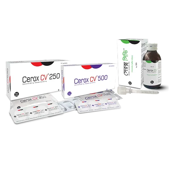 Pack Image: Cerox CV 500 mg Tablet (2 x 7)