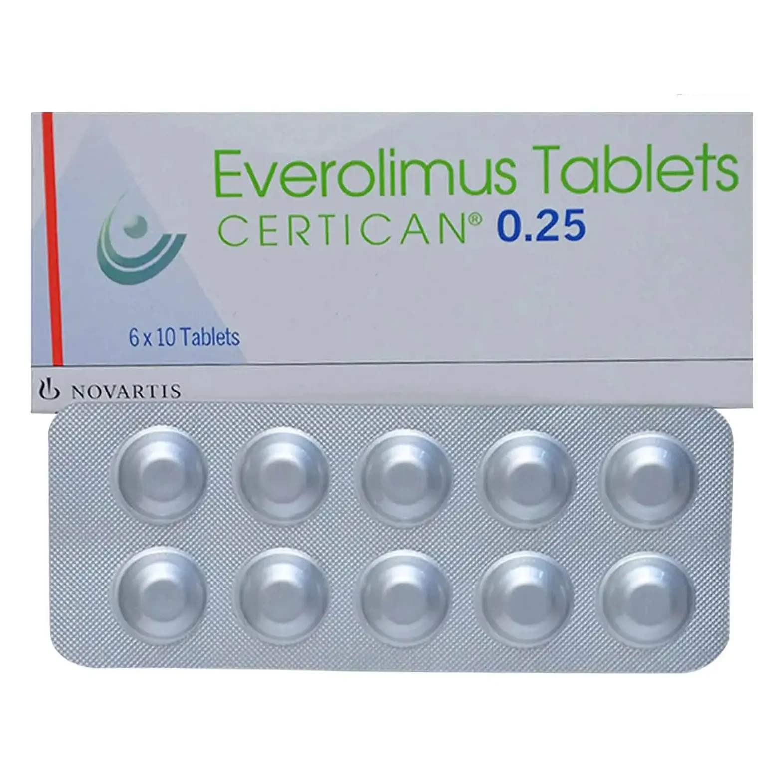 Pack Image: Certican 0.25 mg Tablet (6 x 10)