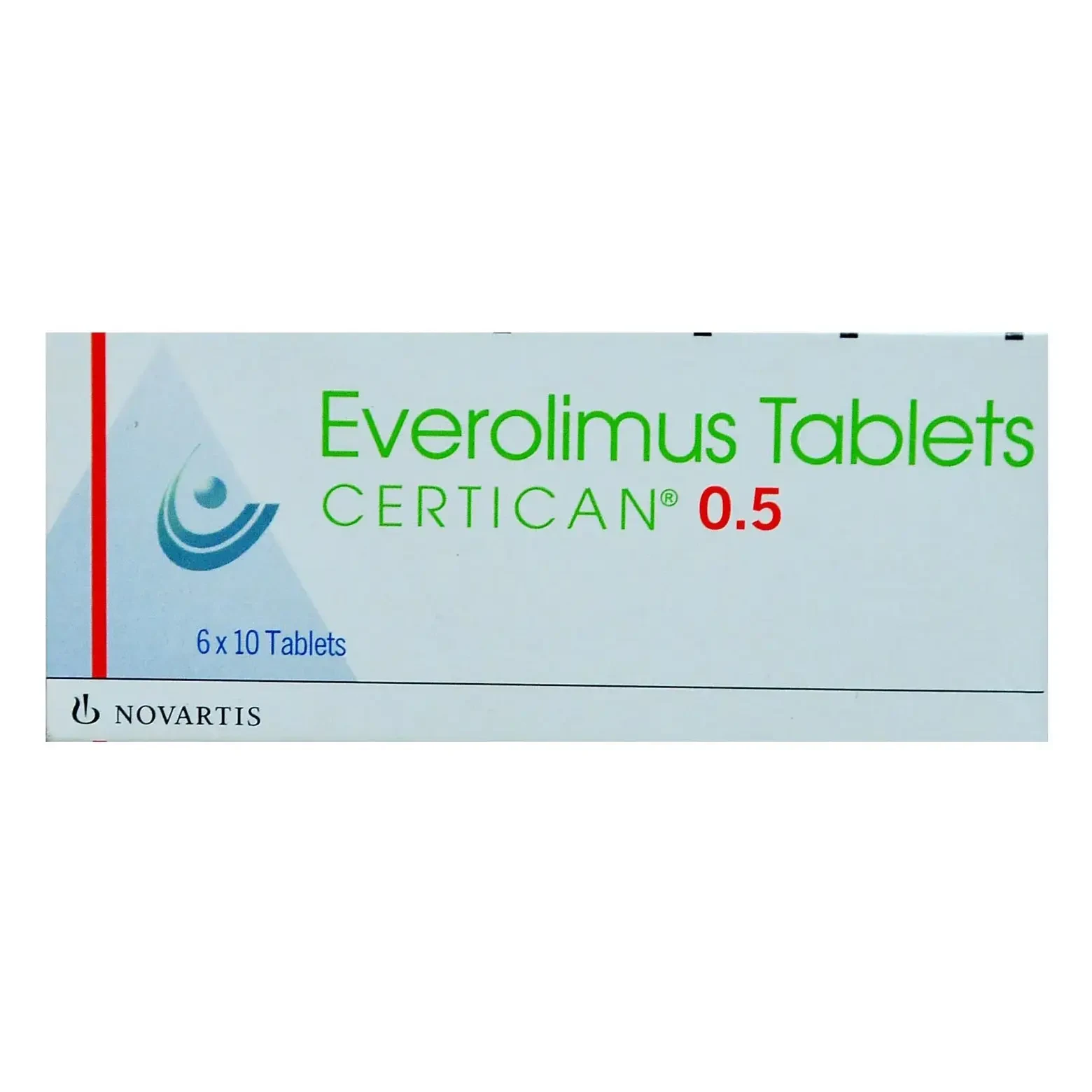 Pack Image: Certican 0.50 mg Tablet (6 x 10)