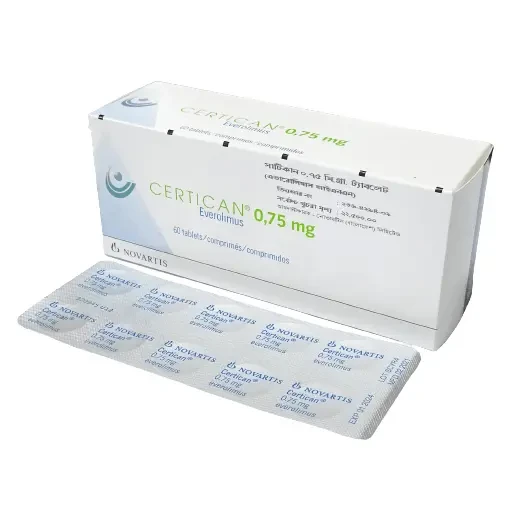 Pack Image: Certican 0.75 mg Tablet (6 x 10)